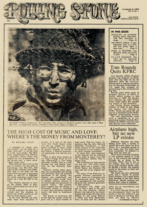 John Lennon, Rolling Stone no. 1, November 1967